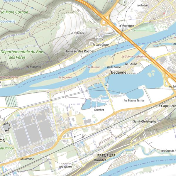 Plan cartographique de Le Pierre Dumont