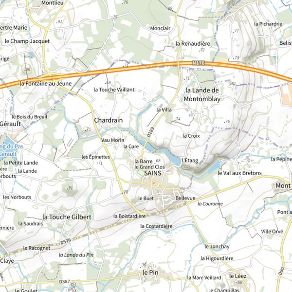 Plan cartographique de Le Pissot