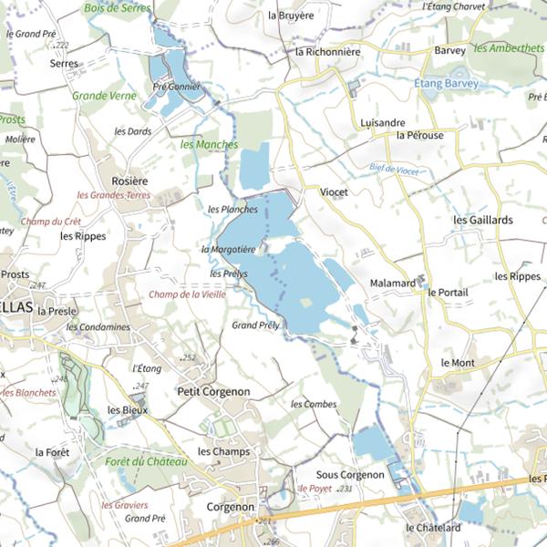Plan cartographique de Le Plan d'Eau de la Rousse