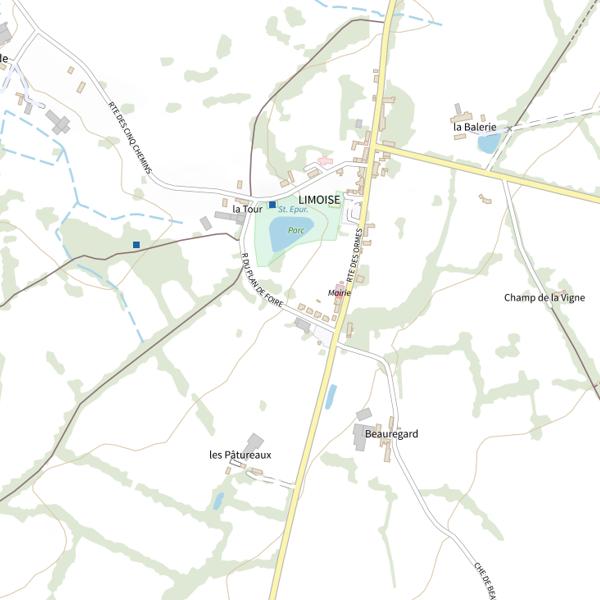 Plan cartographique de Le Plan d'eau de Limoise