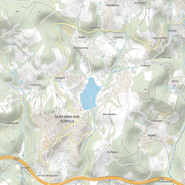 Plan cartographique de Le plan d'eau des Prades
