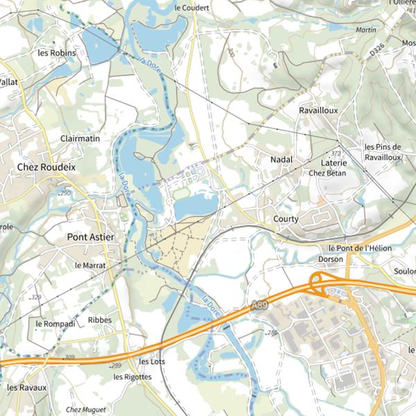 Plan cartographique de Le plan d'eau du Trou du Golf