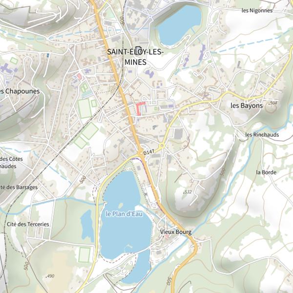 Plan cartographique de Le Plan d'Eau (Puy-de-Dôme)
