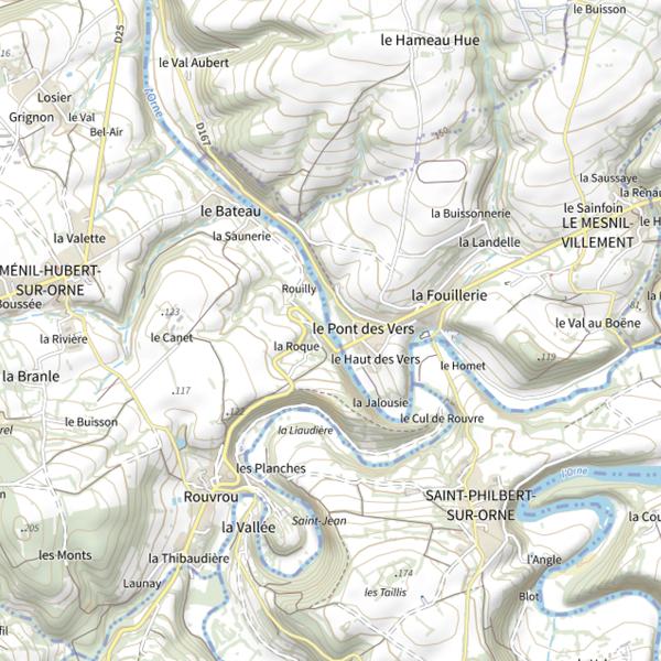 Plan cartographique de Le Pont des Vers