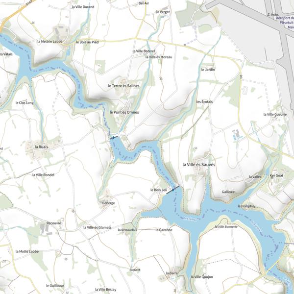 Plan cartographique de Le Pont es Omnes