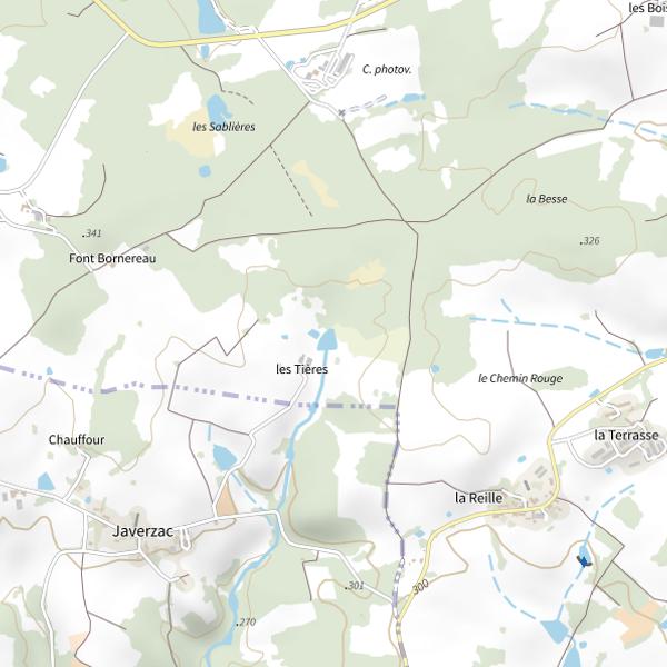 Plan cartographique de Le Pontillou