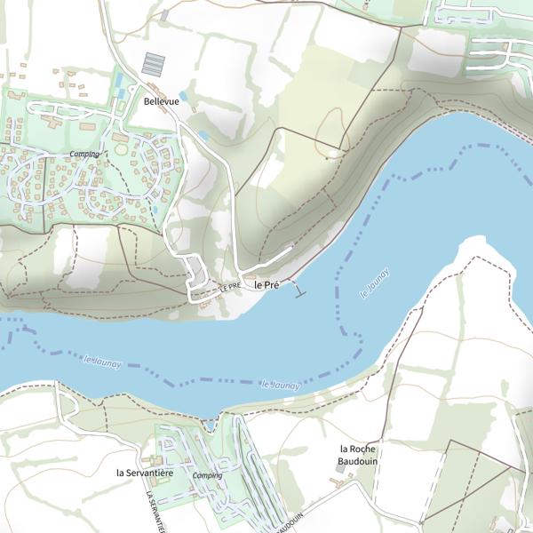 Plan cartographique de Le Pré, Lac du Jaunay, La Chapelle-Hermier