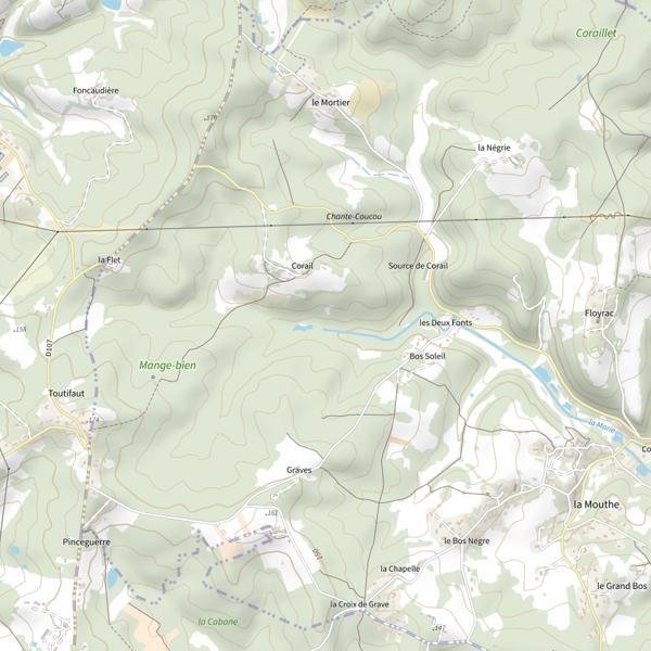Plan cartographique de Le Queyssac
