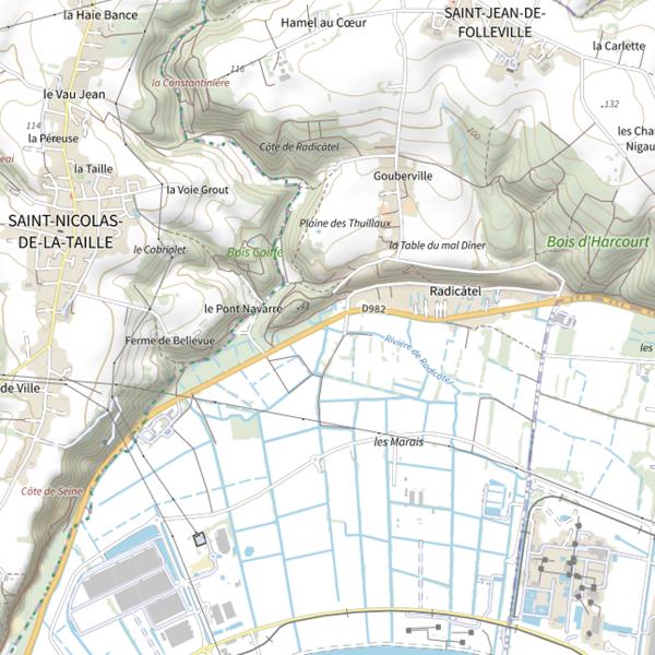 Plan cartographique de Le Radicatel