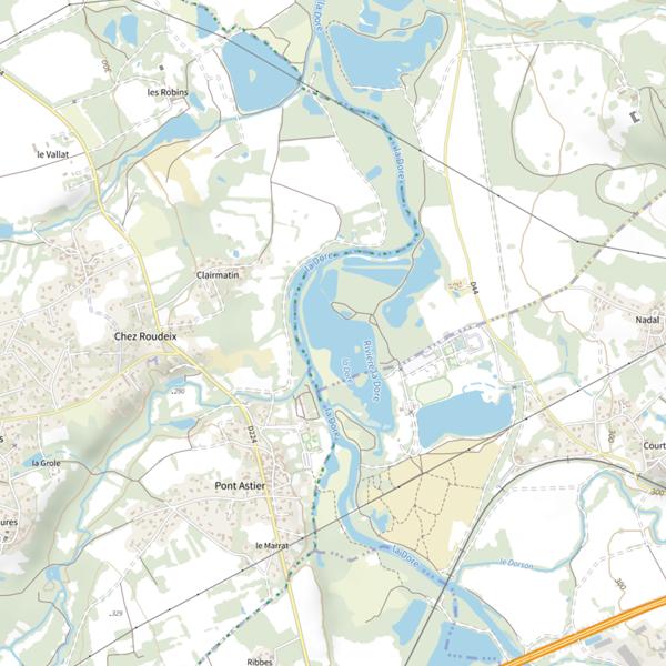 Plan cartographique de Le recul d'Iloa sur la Dore