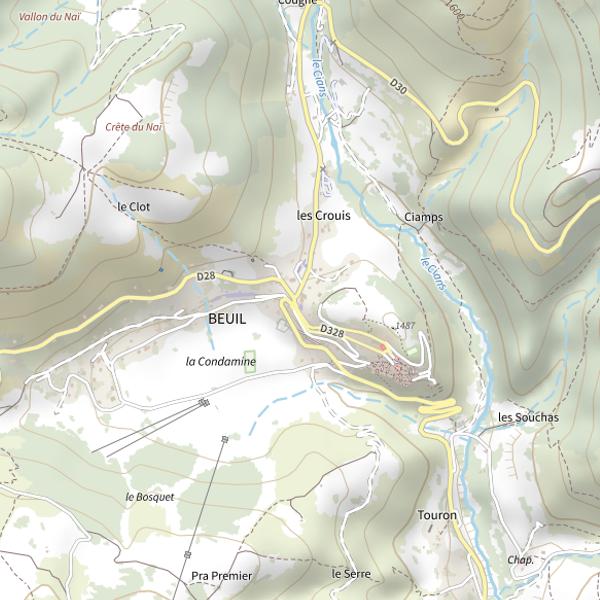 Plan cartographique de Le Relais du Mercantour