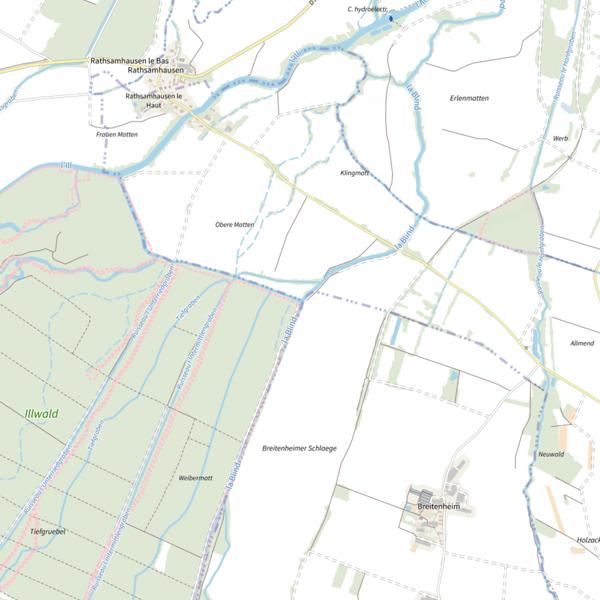 Plan cartographique de Le Rennige Sheidgraben