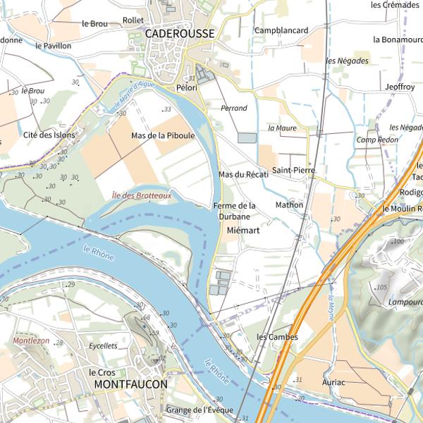 Plan cartographique de Le Revestidou