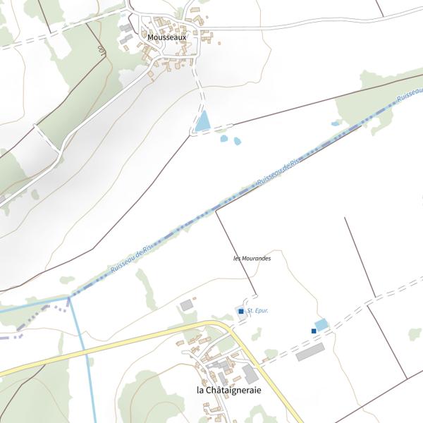 Plan cartographique de Le Ris (vers Vicq sur Gartempe)