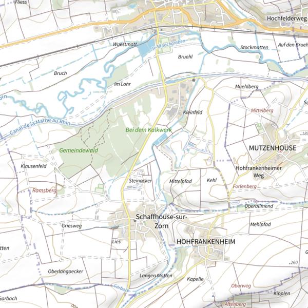 Plan cartographique de Le Rohrbach