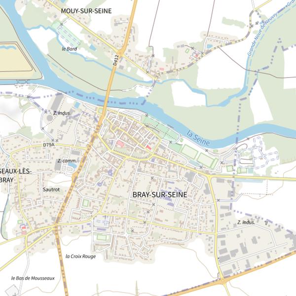 Plan cartographique de Le Roseau de Bray-Grisy