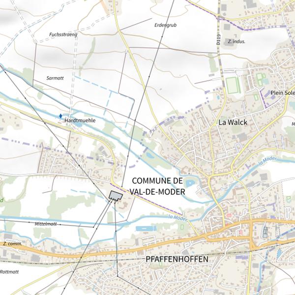 Plan cartographique de Le Rothbach