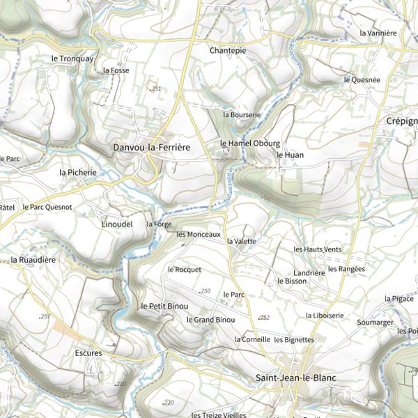 Plan cartographique de Le Roucamps