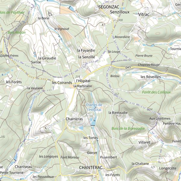 Plan cartographique de Le Roueix