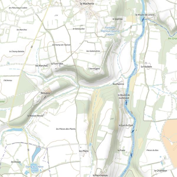 Plan cartographique de Le Rouflamme