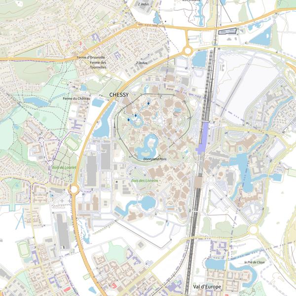 Plan cartographique de Le Royaume Enchanté
