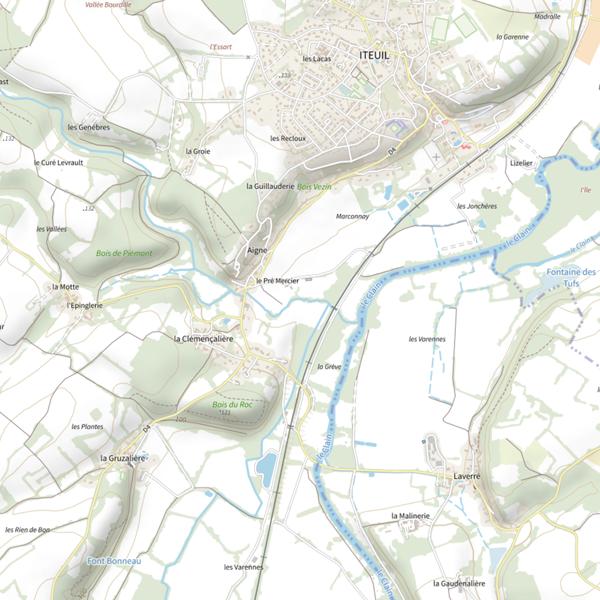 Plan cartographique de Le Ruisseau d’Aigne