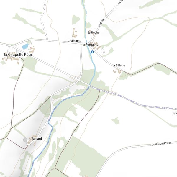 Plan cartographique de Le Ruisseau de Badard