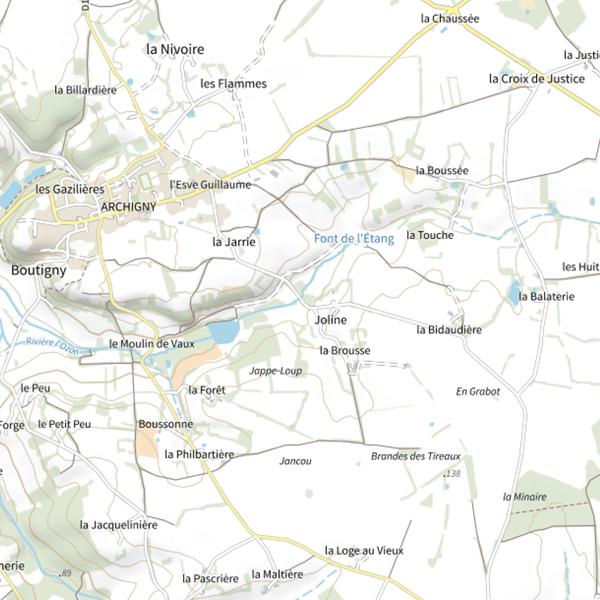 Plan cartographique de Le Ruisseau de Jolines
