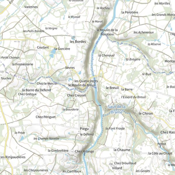Plan cartographique de Le Ruisseau de la Barre