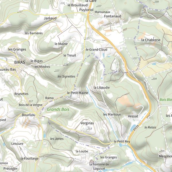 Plan cartographique de Le ruisseau de Mesplier