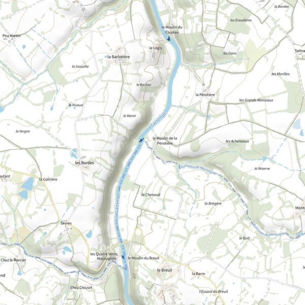 Plan cartographique de Le Ruisseau de Montagne