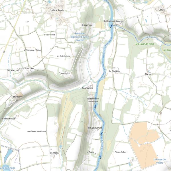 Plan cartographique de Le Ruisseau de Rouflamme