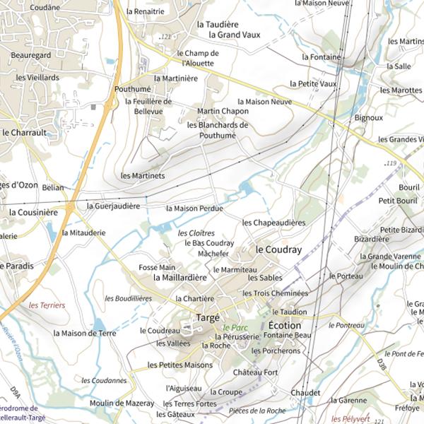 Plan cartographique de Le Ruisseau de Targé