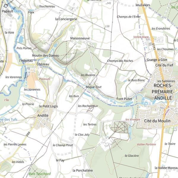 Plan cartographique de Le Ruisseau des Dames