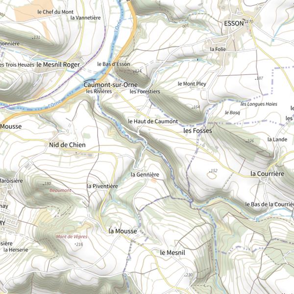 Plan cartographique de Le Ruisseau des Vaux