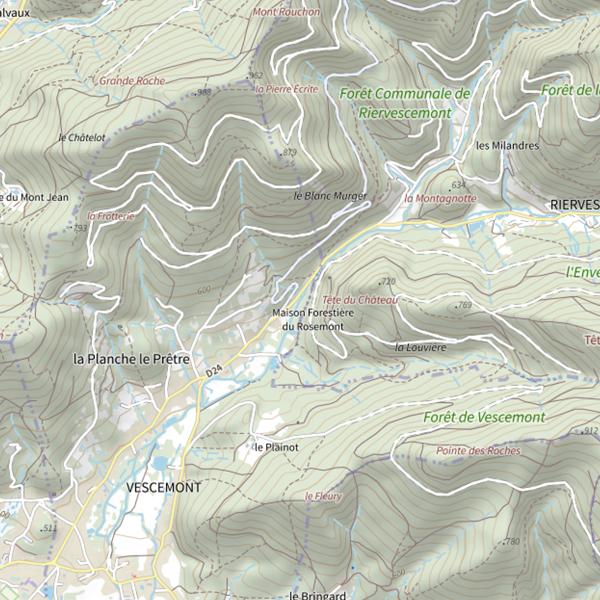 Plan cartographique de Le Ruisseau du Blanc Murger
