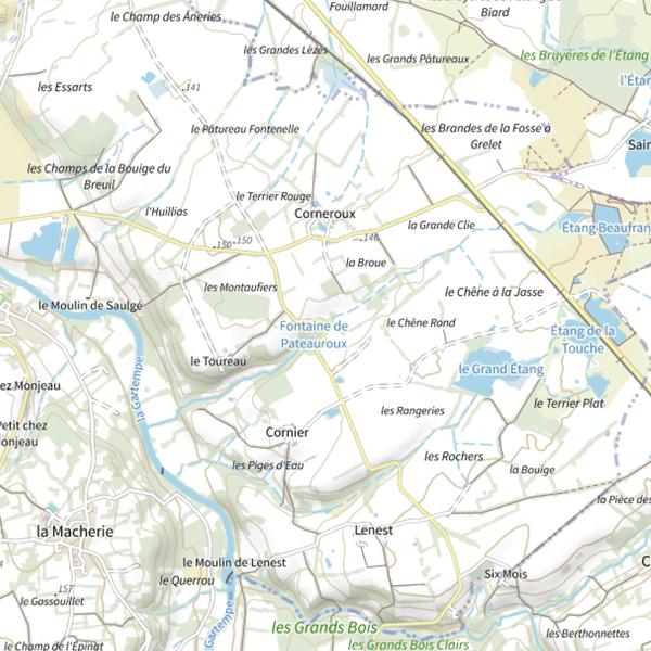 Plan cartographique de Le Ruisseau du Toureau