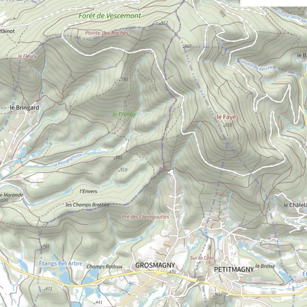 Plan cartographique de Le Ruisseau le Quet