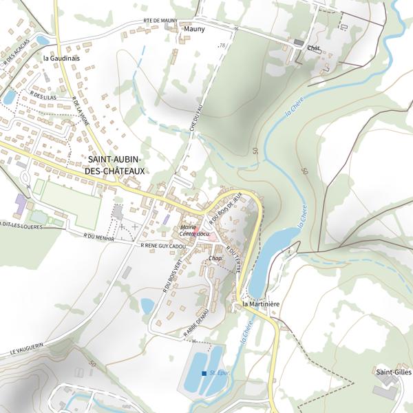 Plan cartographique de Le Saint Aubin