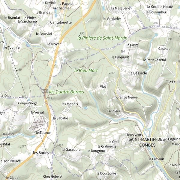 Plan cartographique de Le Saint Martin