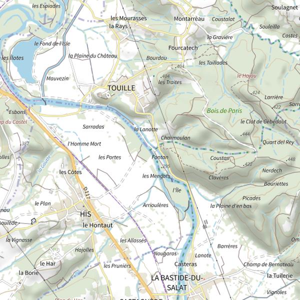 Plan cartographique de Le Salat 1ère catégorie