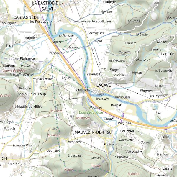 Plan cartographique de Le Salat 2ème catégorie