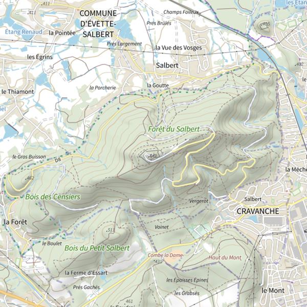 Plan cartographique de Le Salbert