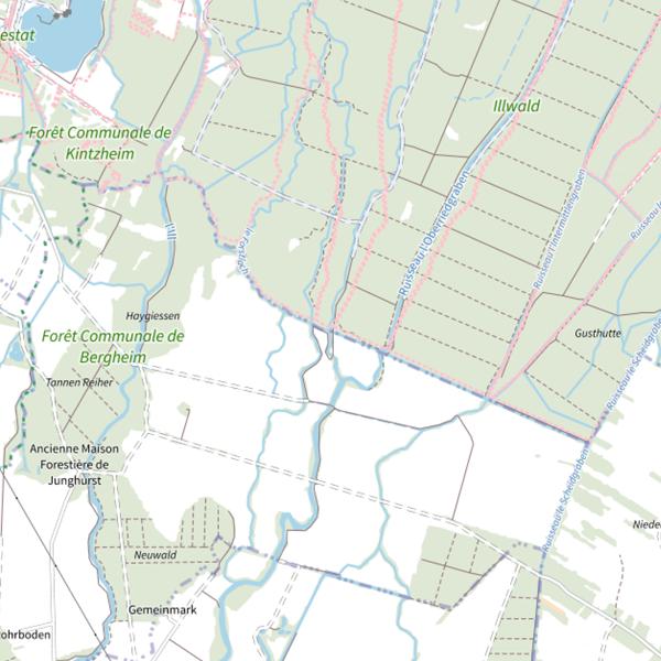 Plan cartographique de Le Schiffwasser ou Schiffweg