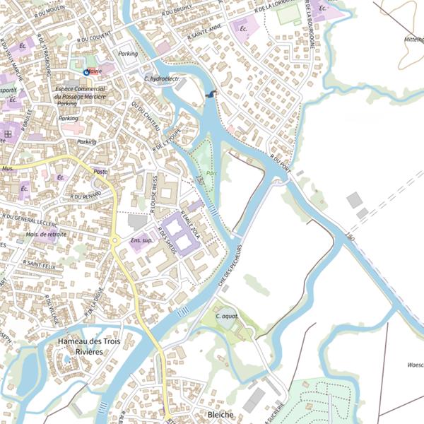 Plan cartographique de Le Schlossdichelwasser