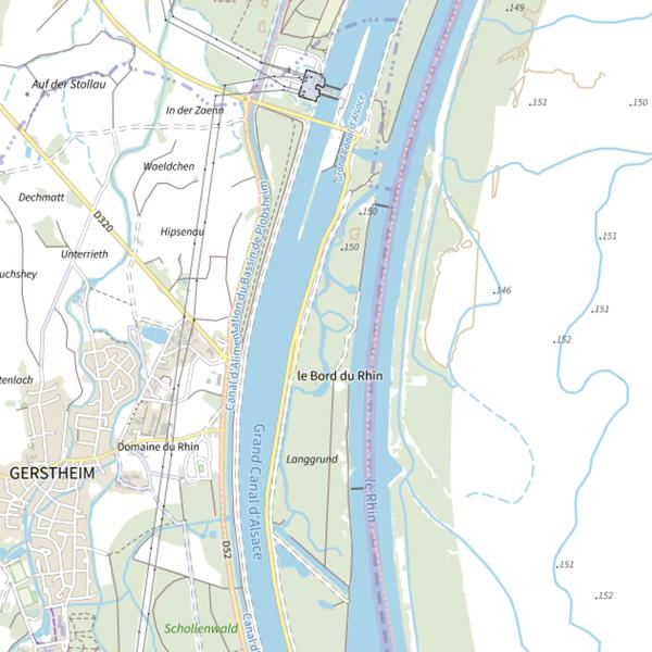 Plan cartographique de Le Schollengiessen