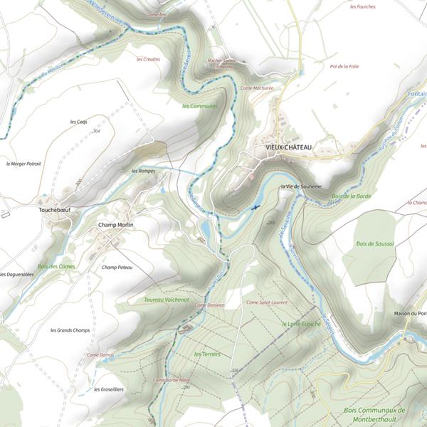 Plan cartographique de Le Serein (Yonne)
