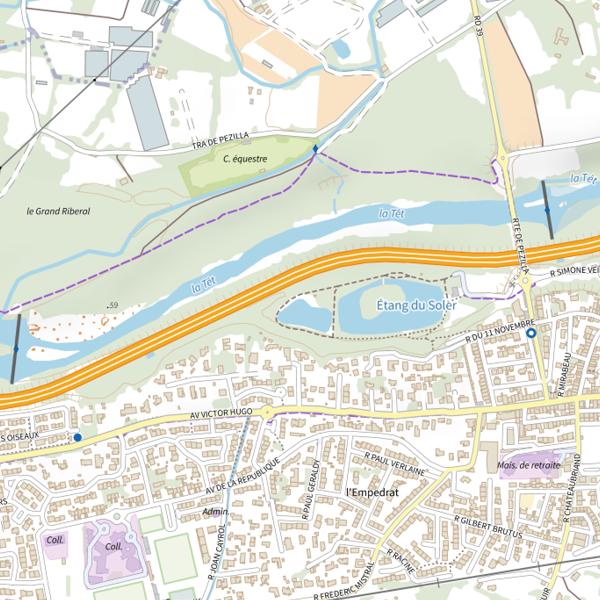 Plan cartographique de Le Soler