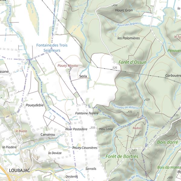 Plan cartographique de Le Souy