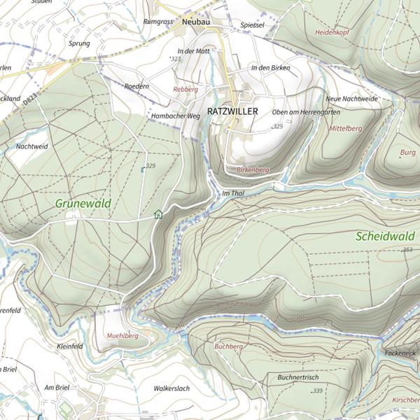 Plan cartographique de Le Spielersbach